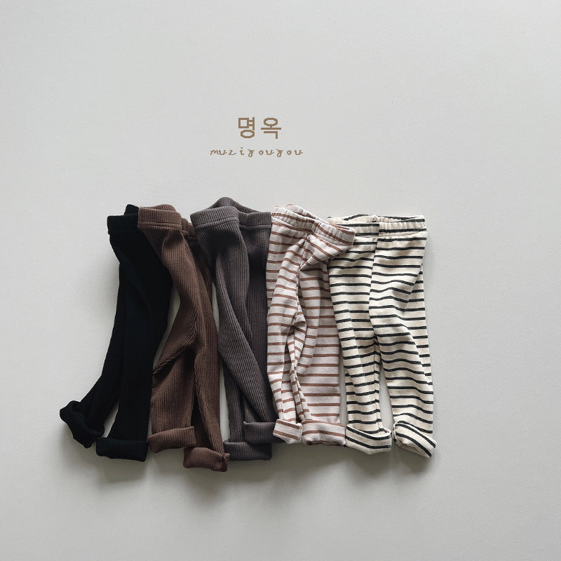 Leggings pour enfants Pantalons skinny rayés bébé
