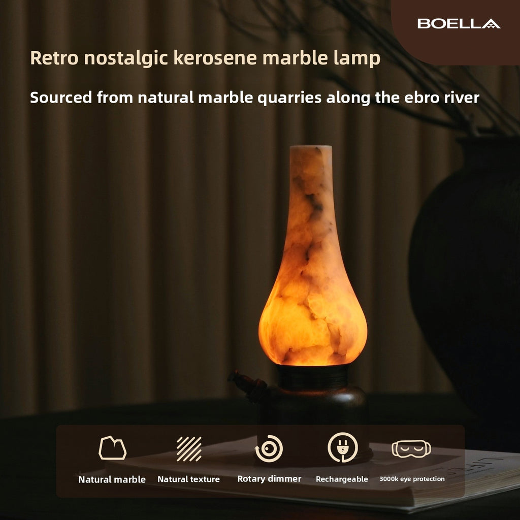 La lampe de marbre naturelle Ald Retro