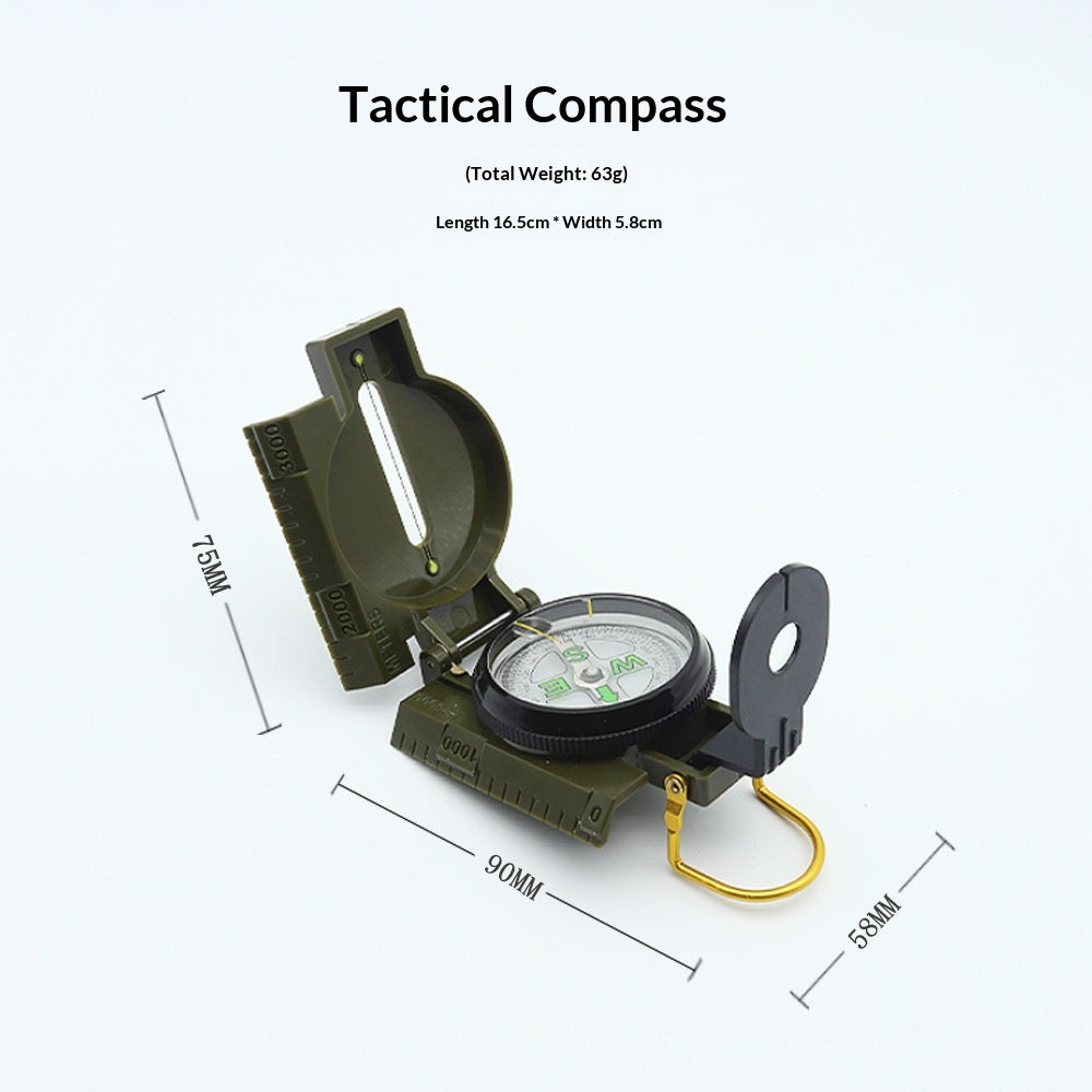 Boussole tactique directionnelle en plastique portable multifonctionnelle