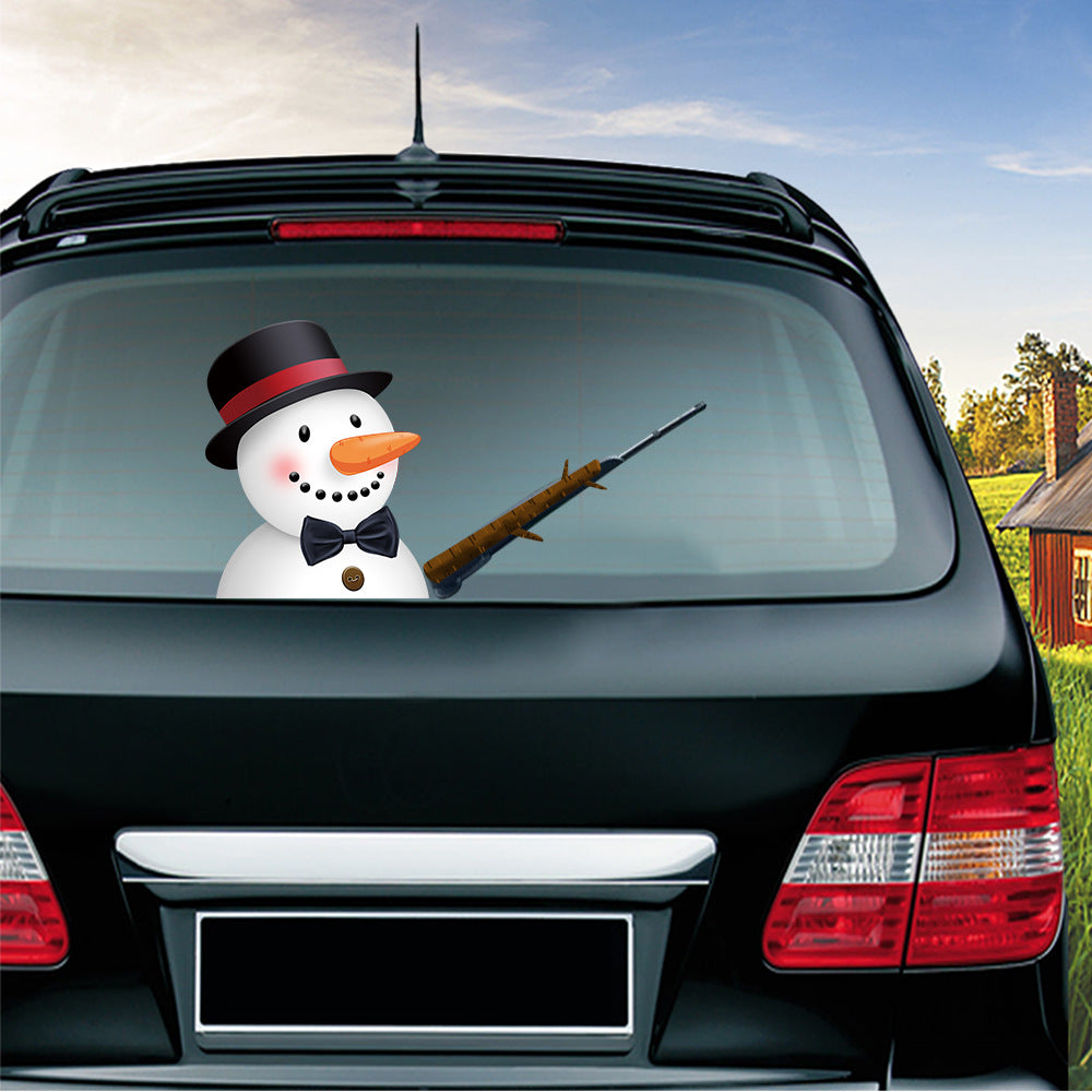 Populaire essuie-glace Santa Claus autocollant peut enlever la voiture arrière essuie-glace Sticker Car Sti