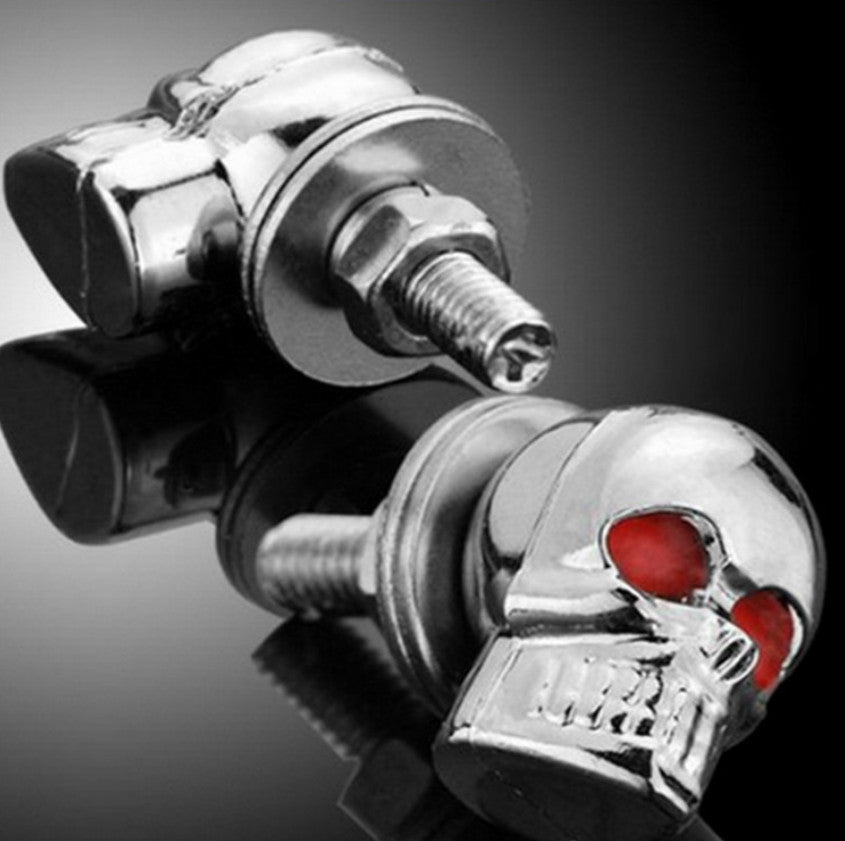Pièces de modification de moto modifié rétro classique crâne plaque à vis décorative