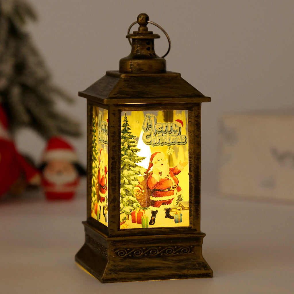 Décorations de Noël Vieil homme Arbre de Noël Snowman Noël Bas Éléments Vent Lam