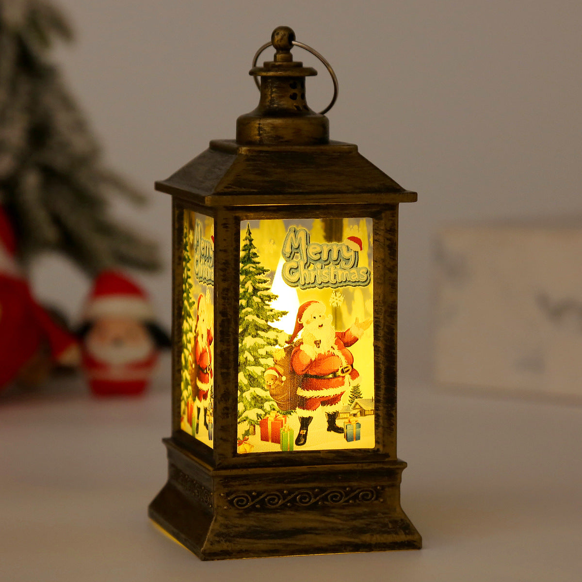 Décorations de Noël Vieil homme Arbre de Noël Snowman Noël Bas Éléments Vent Lam