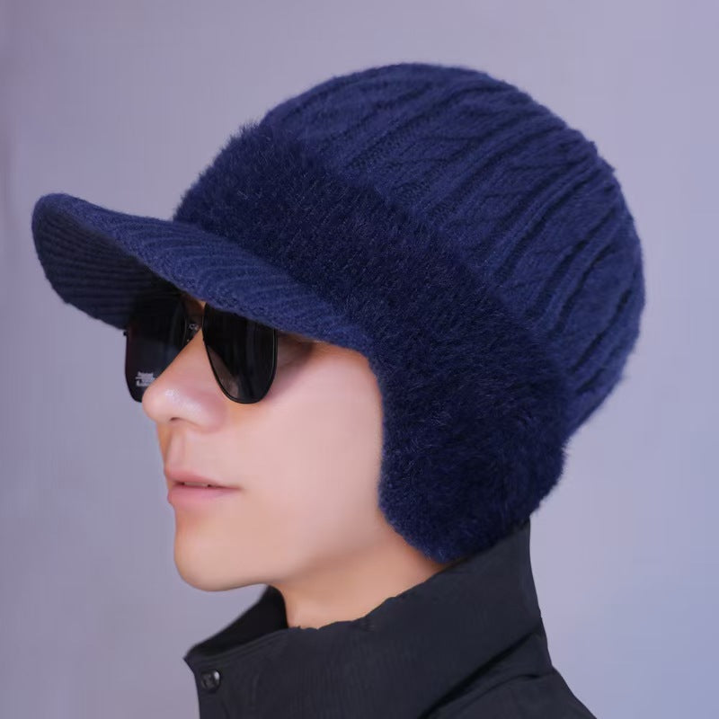 Protection de l'oreille des hommes d'hiver Chapeau tricoté à l'épreuve du froid