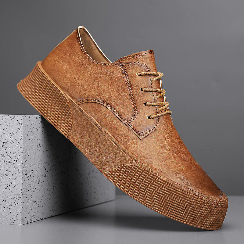 Lace-up Platform Coréen Casual Shoes Retro Hommes Chaussures de Conseil Chaussures