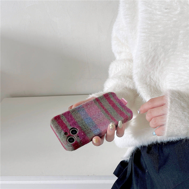 Ins Houndstooth Girl Phone Case résistant à la chute