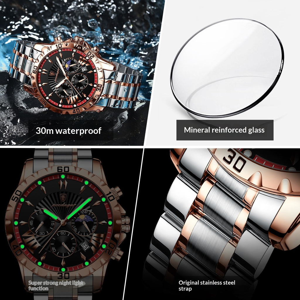 Men's Sporty Multifunction Waterproof Watch