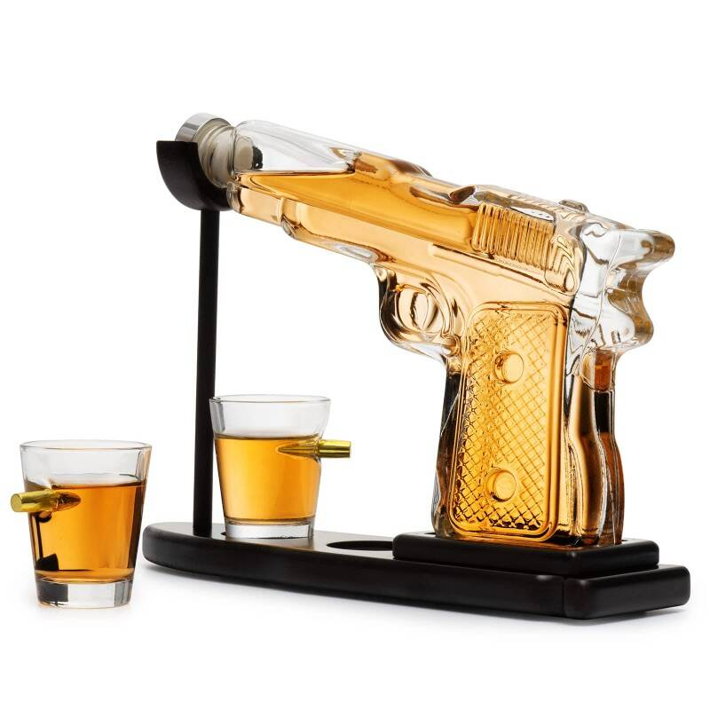 Ensemble de décanteurs Whisky unique avec lunettes en forme de balles