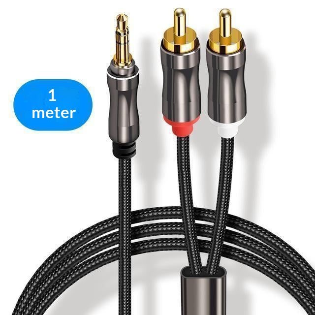 Câble audio RCA de 3,5 mm à un contre deux