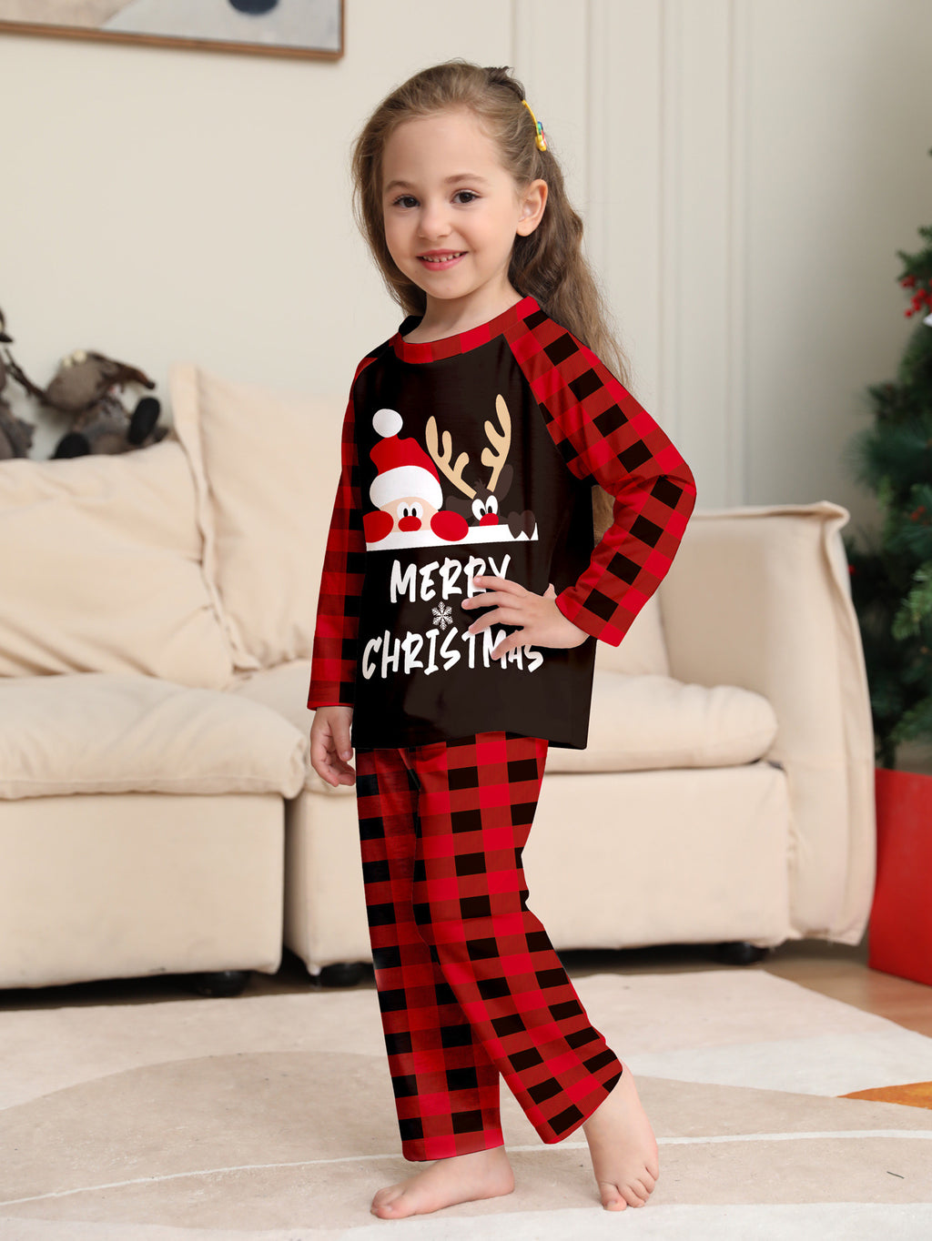 Lettres mignonnes Imprimées Costume parent-enfant de Noël