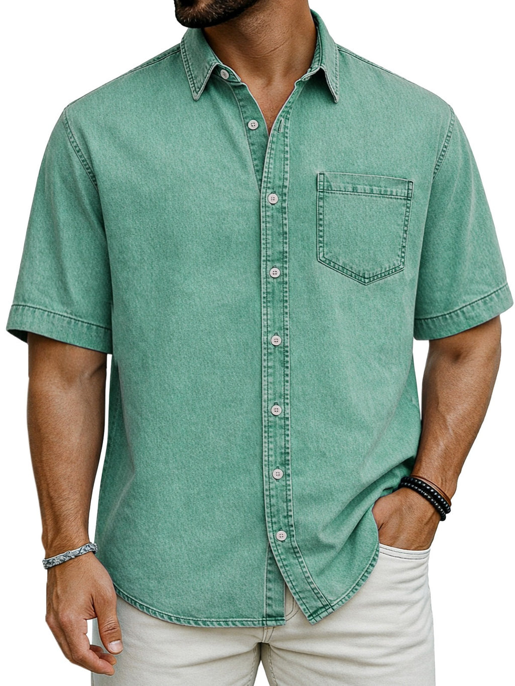 Chemise casual à manches courtes pour hommes