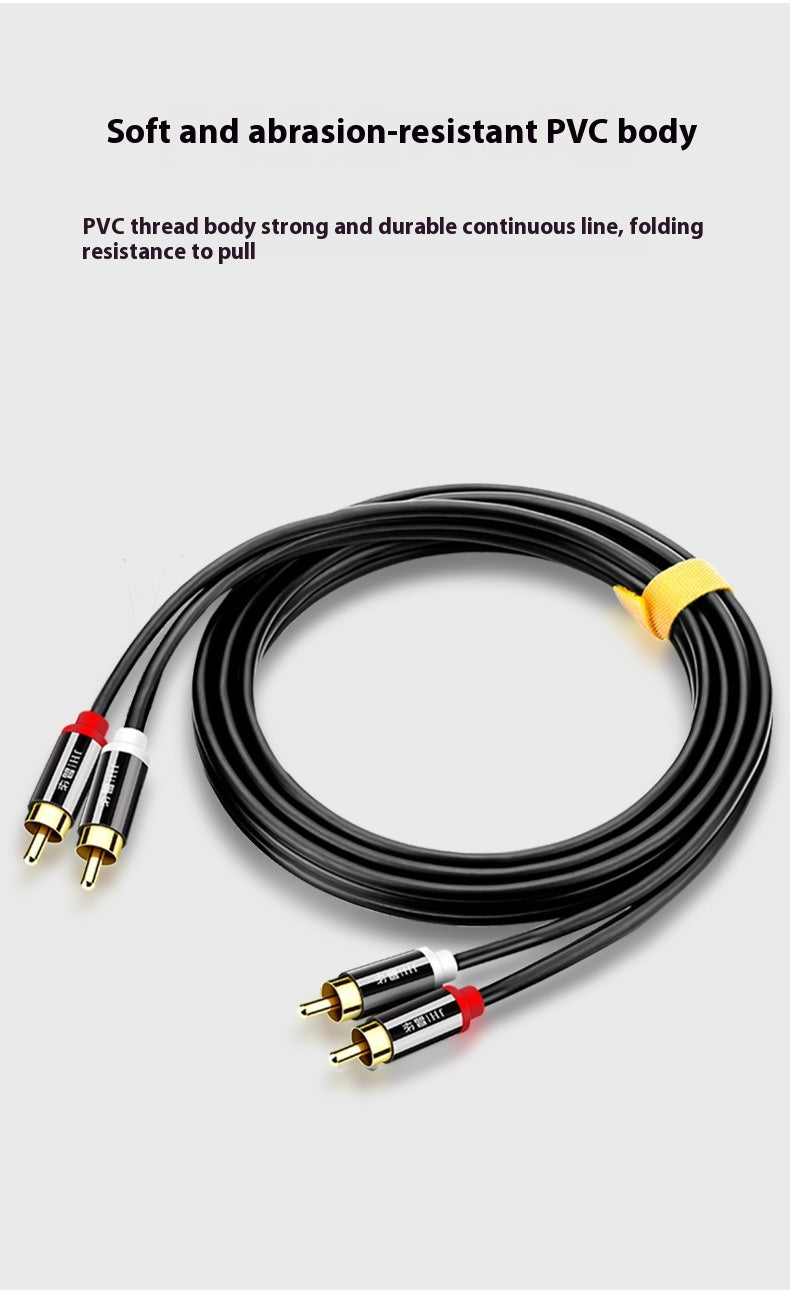 Deux-à-deux Double-connecté Flower Head Audio Cable 2RCA Computer Connection TV Audio Spea