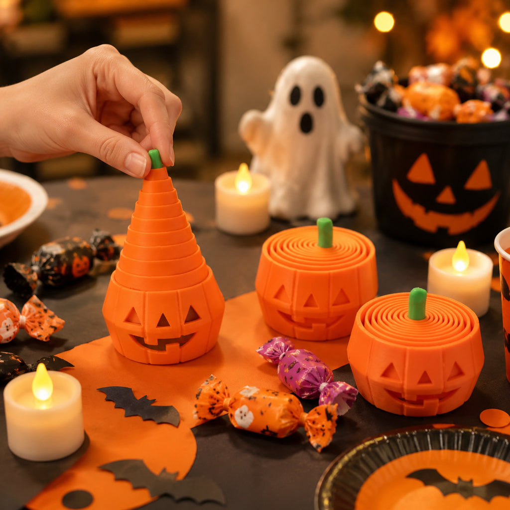 3D imprimé Stretchy Pumpkin Halloween Stress-Relief Stretch Toy Ornement