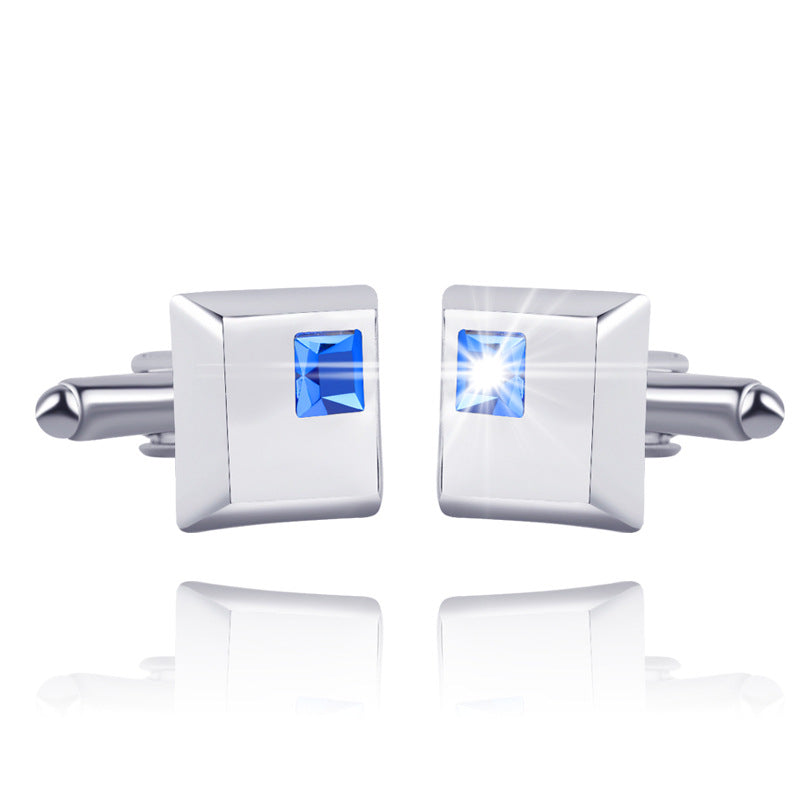 Alliage Spot Drill Mode Men's Square Cufflinks