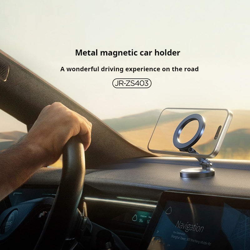 Support magnétique de téléphone de voiture pliant Navigation de voiture Alliage d'aluminium Tableau de bord