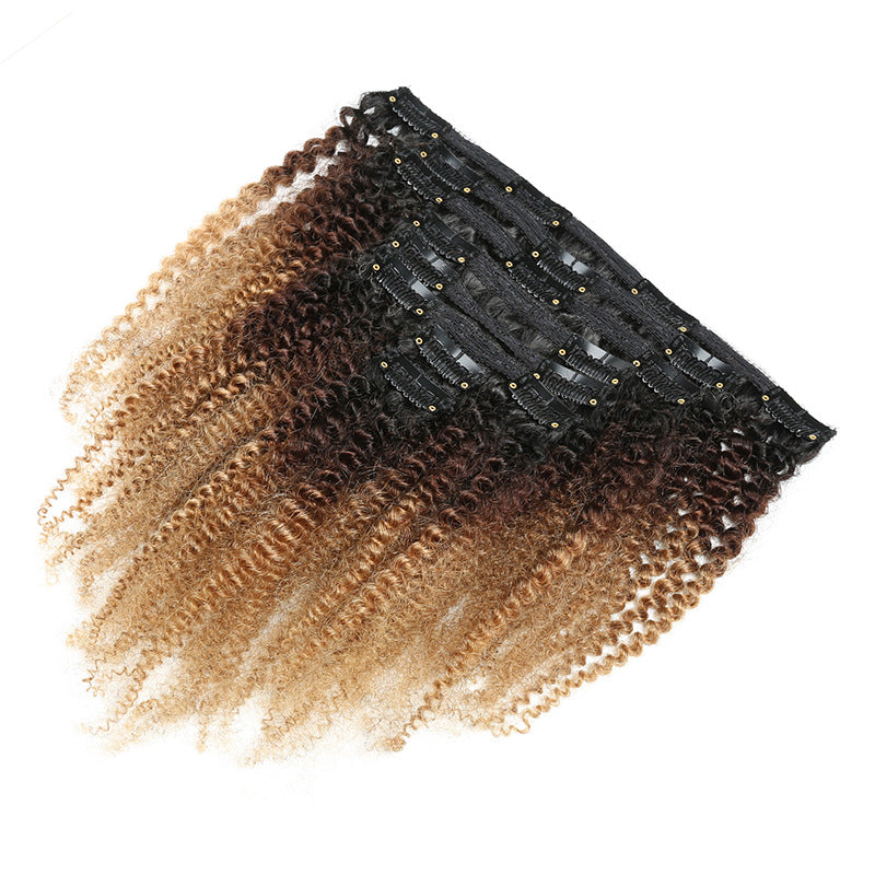 Couleur dégradée Clip véritable cheveux