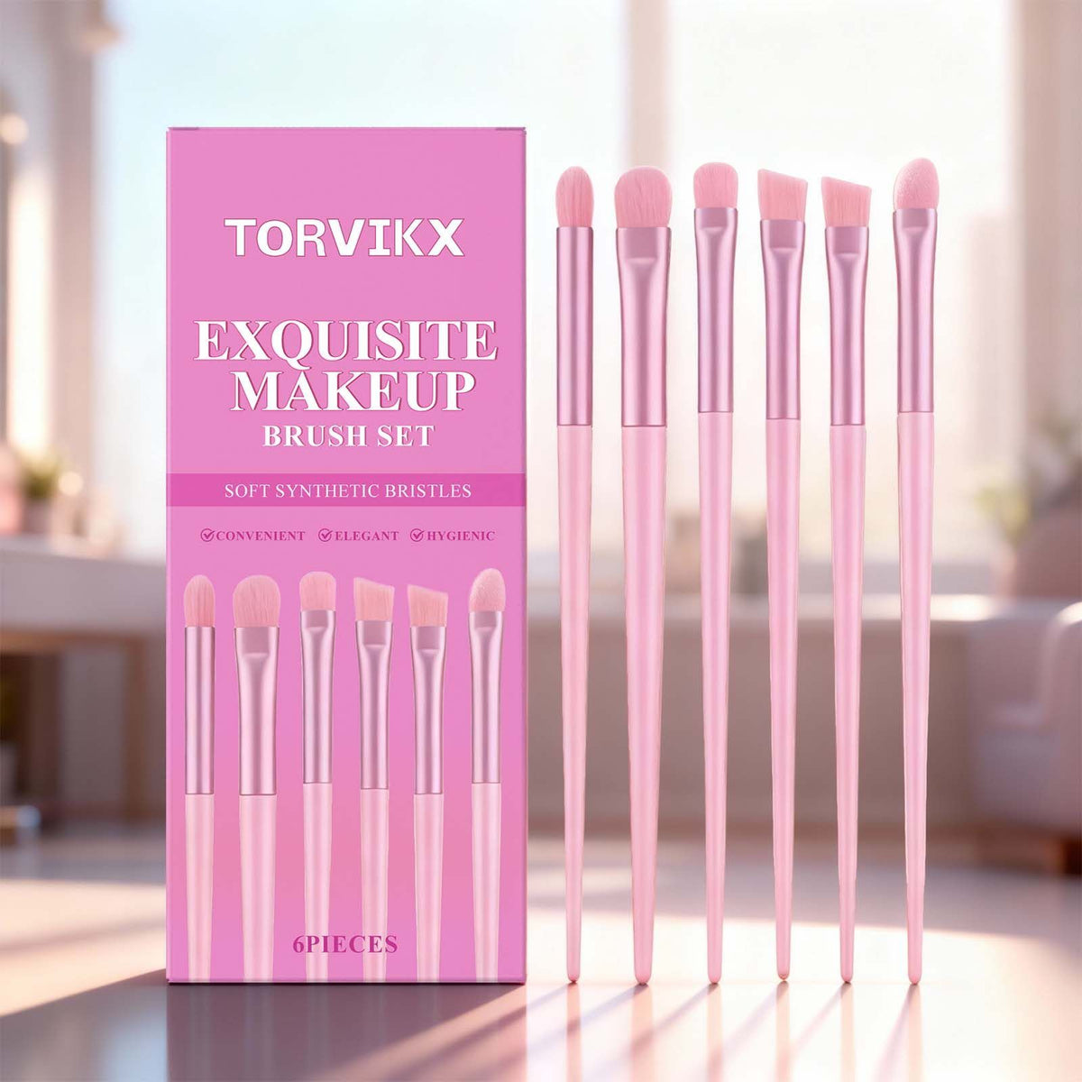 Set de brosse de maquillage 6 pièces TORVIKX