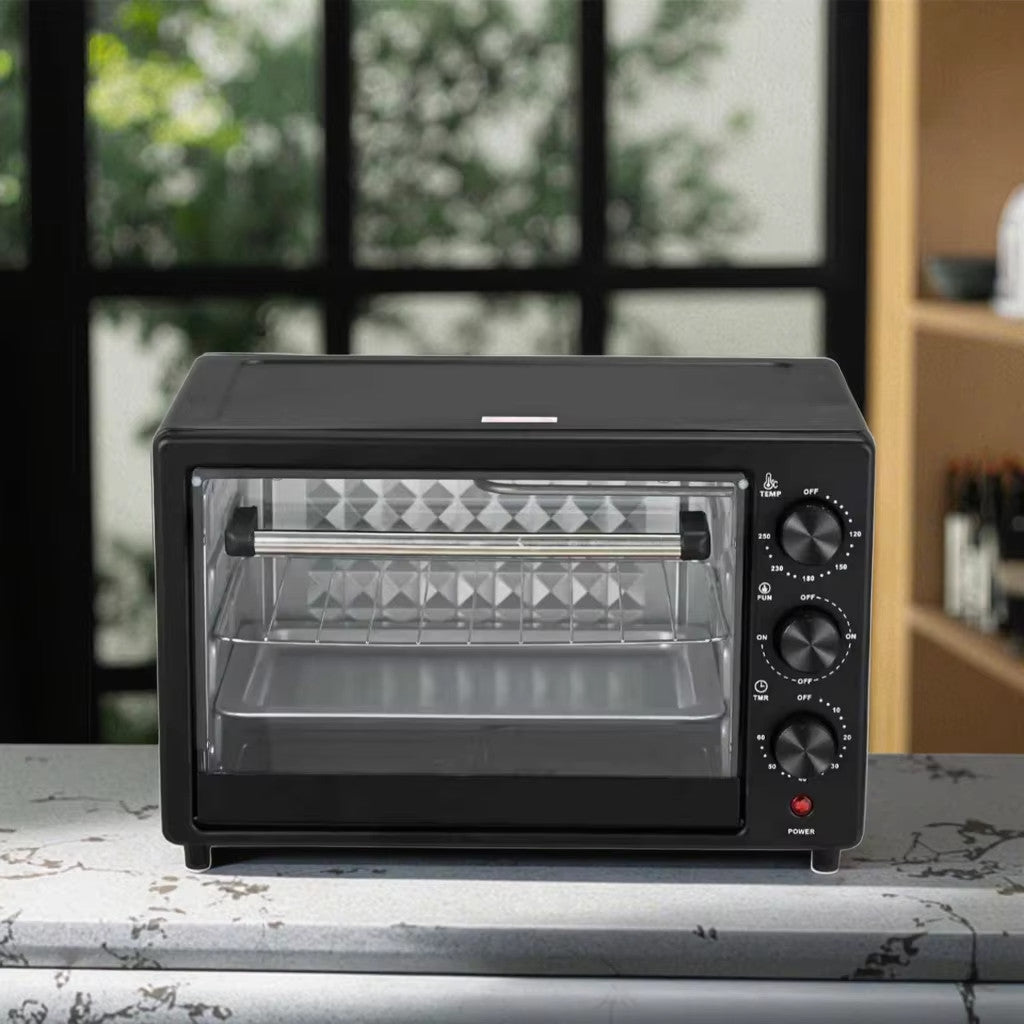 22L Electric Oven Grill Countertop Mini Toaster Pizza Oven with Temp Timer