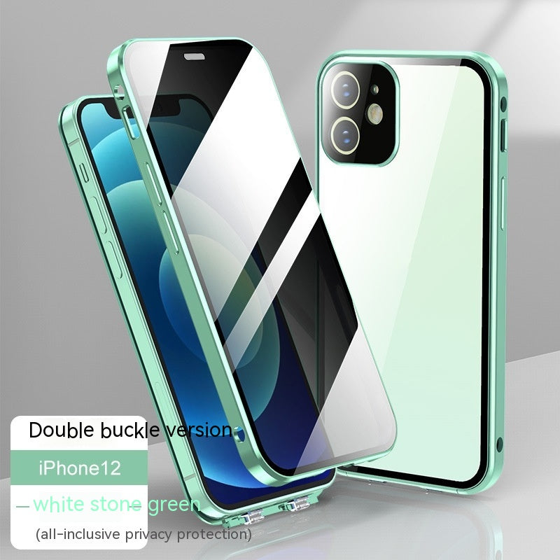 Étui de téléphone double face en verre ultra fin