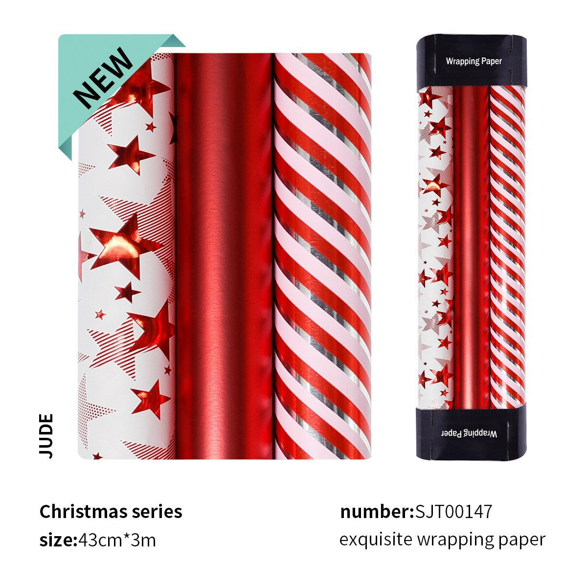 Cadeau de Noël et cadeau d'anniversaire Papier enduit d'aluminium décoratif