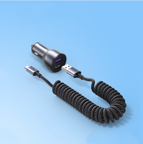 Data Cable Car Ressort Téléscopique USB Téléphone mobile Android Chargeur Tapyc