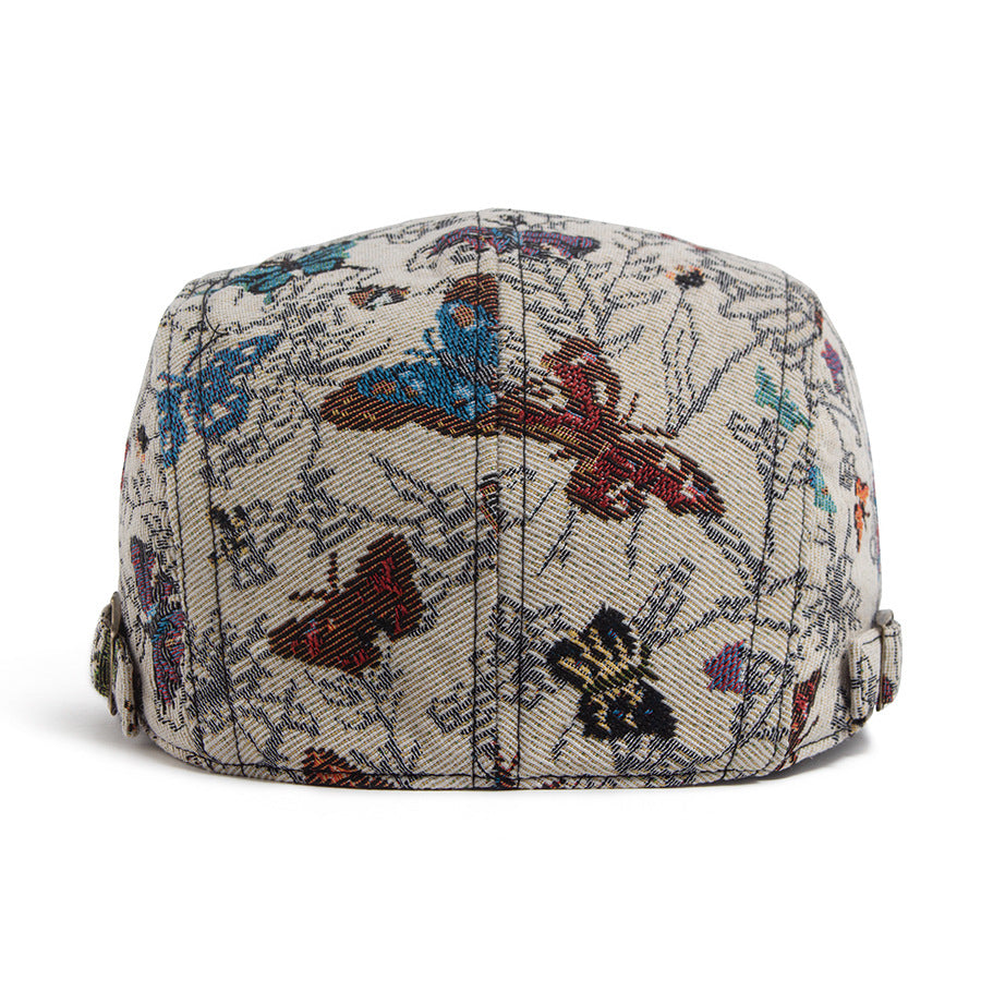Chinese Style Chapeau Femmes Peaked Cap Personnalité Papillon Brodé Style ethnique