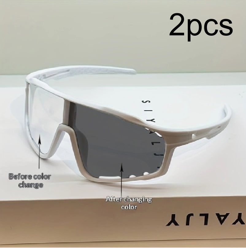 Lunettes de soleil à vélo à changement de couleur Unisexe