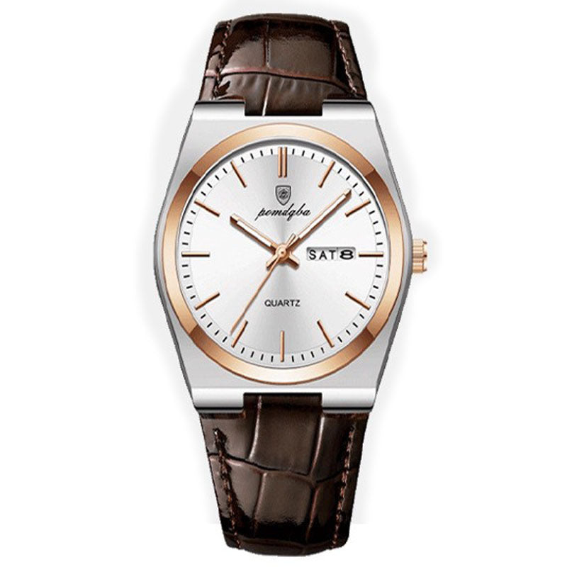 Montre à quartz lumineux ultra-mince pour homme