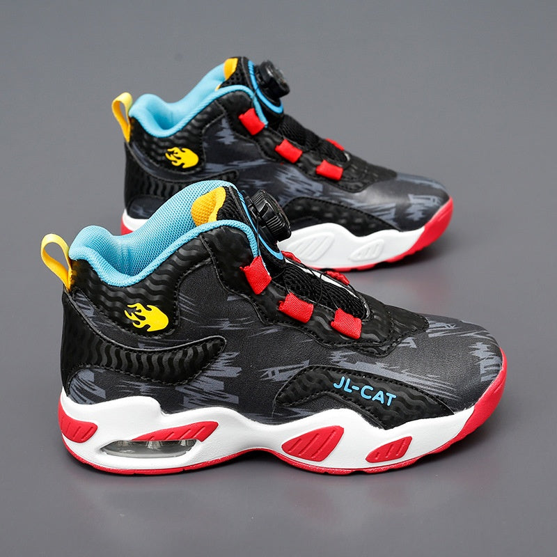 Chaussures de course au bouton de basket-ball en coussin