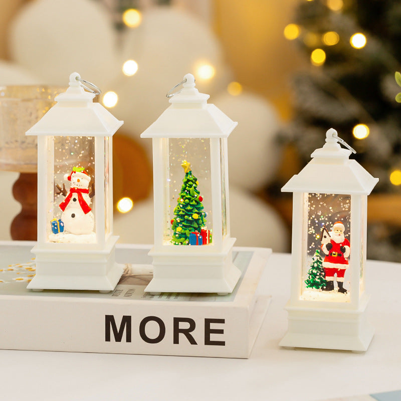 Décorations de Noël Atmosphère Disposition Props Eau Intérieur Nuit Lumières Bureau Créatif