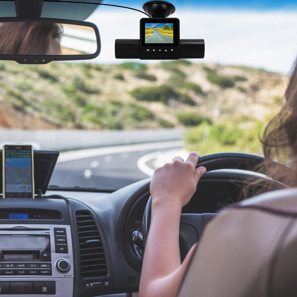 1Pc 360 Degree View FHD 4 Channel Dash Cam 1080P Front 480P Arrière Gauche Droite Intérieure Dash Ca