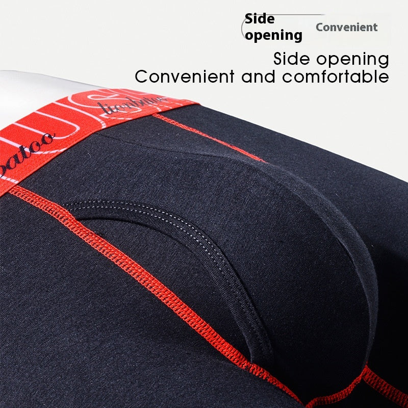Sous-vêtements pour jambes longues pour hommes Coton Boxers pour jambes anti-friction