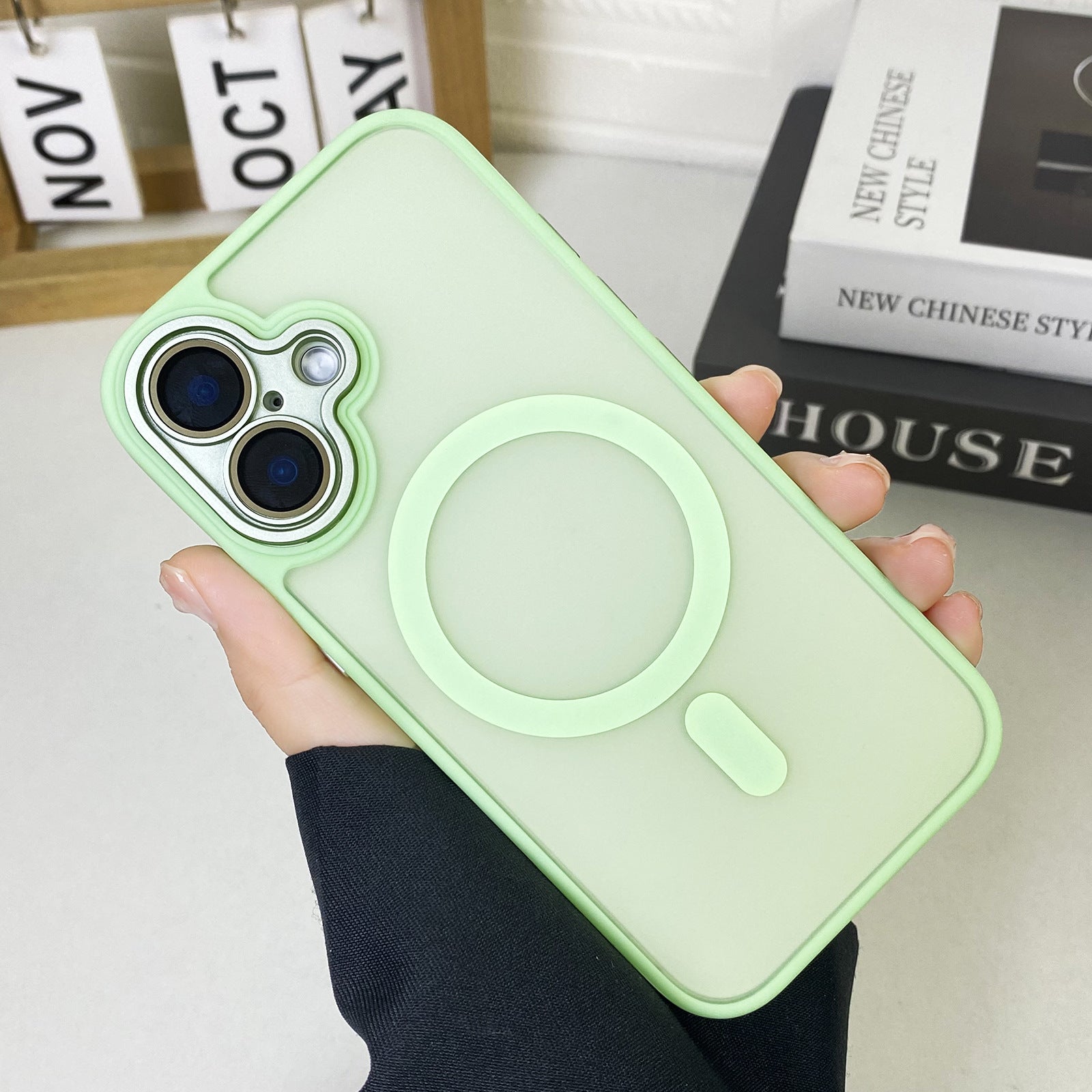 JD Magnetic Matte Phone Case Tout inclus résistant à la chute