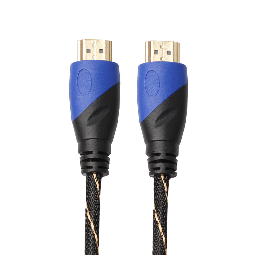 Bleu Tête noire avec Net noir et Golden Style mâle à mâle câble vidéo