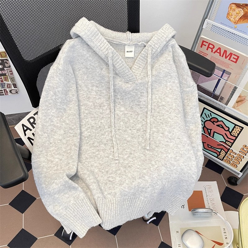 Hoodie à capuche à manches longues et chaude couleur unie