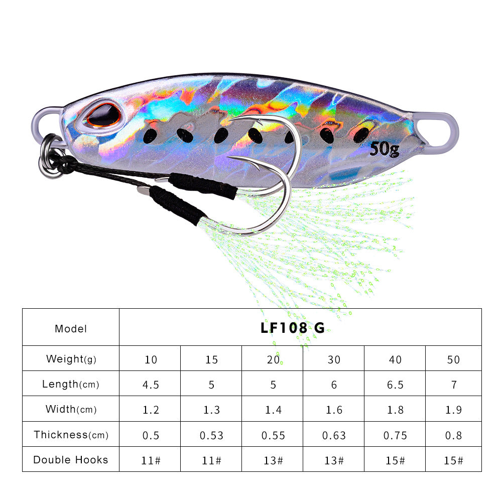 10-couleur à laminage lent plaque de pêche Lure Simulation Fausse Fait Équipement de pêche