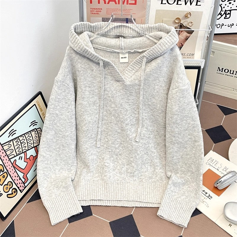 Hoodie à capuche à manches longues et chaude couleur unie