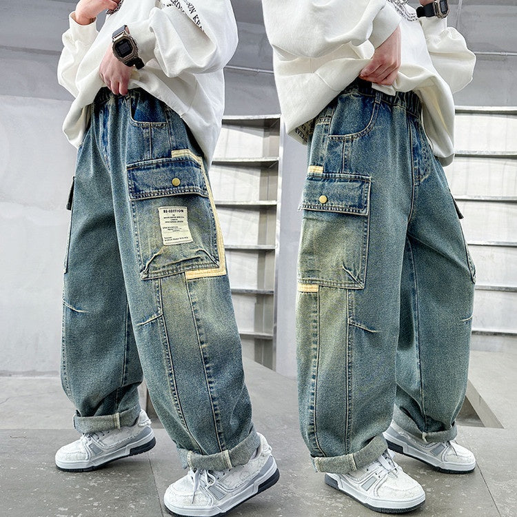 Vêtements de printemps pour enfants Pantalons droit