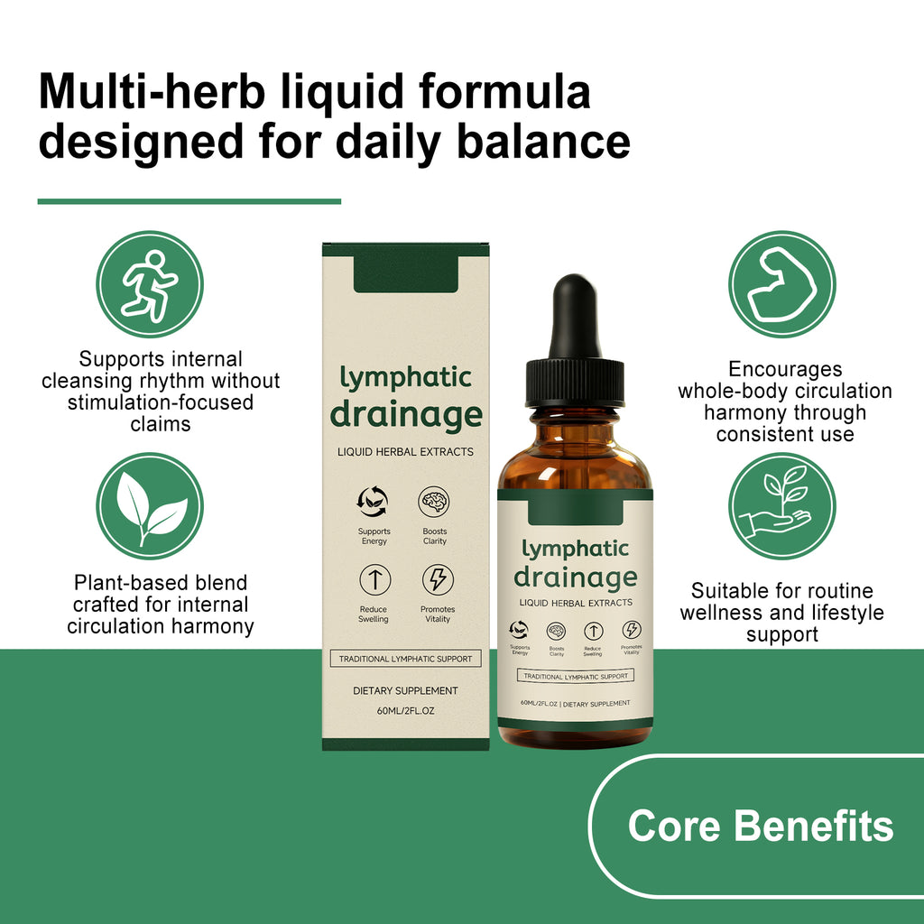 Lymphe soutien de la santé gouttes à base de plantes 60ml boîte