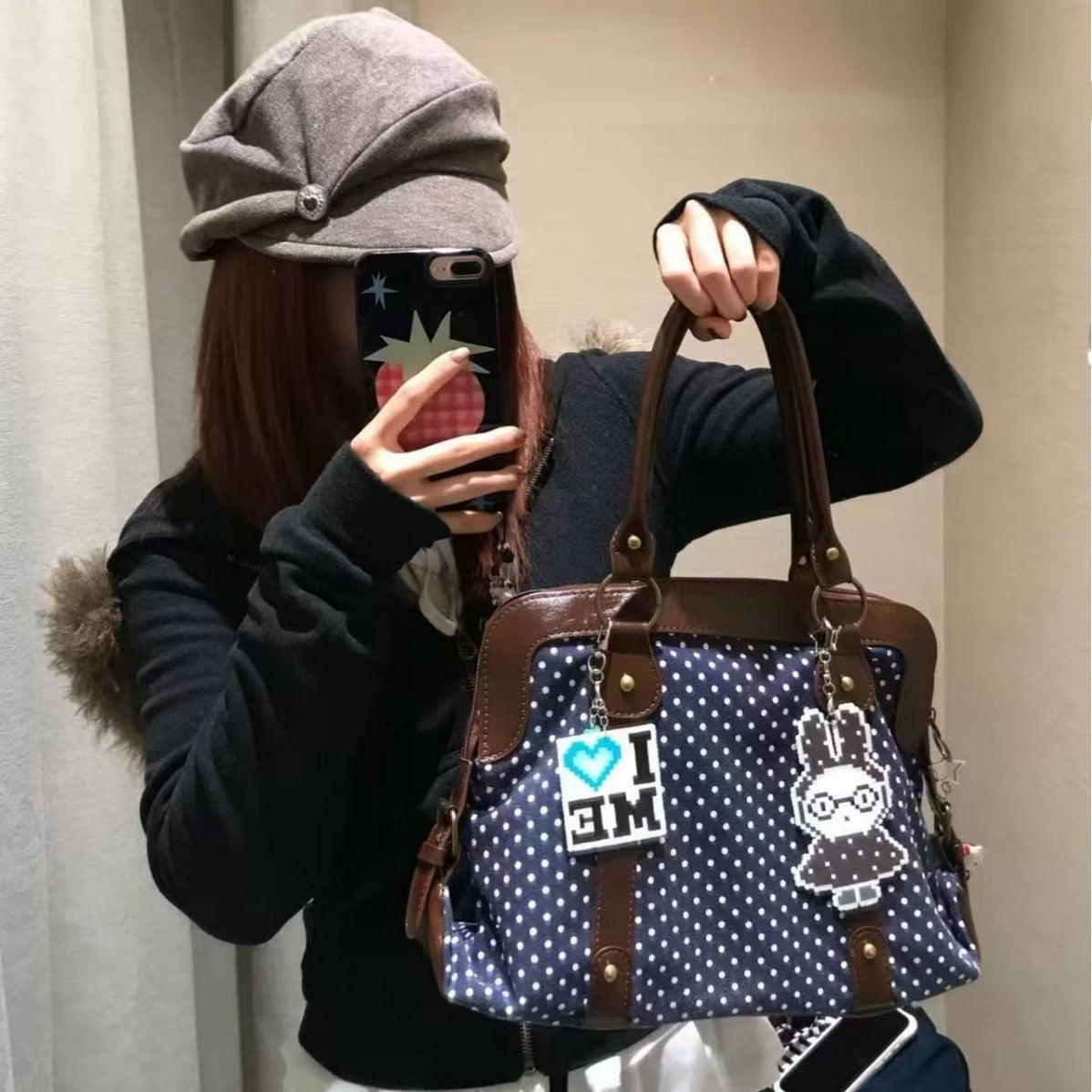 Sac retro Polka-Dot Preppy-Style