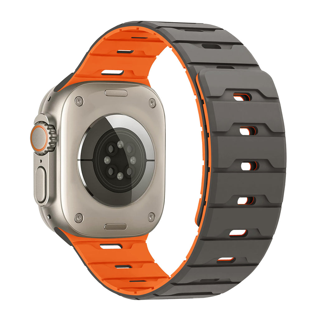 Two-tone magnetic silicone bracelet