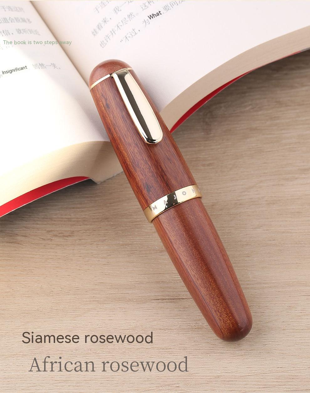 Stylo d'encre de bois massif fine pointe mignon Chubby Stylo court