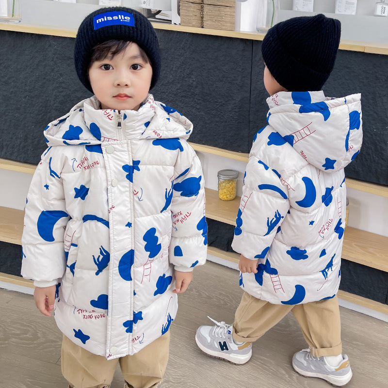 Style Veste Down pour enfants Coton long et épais