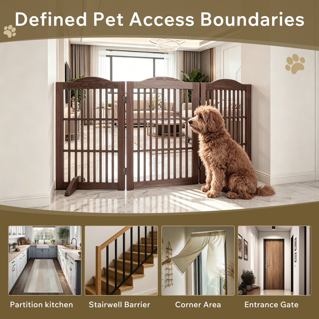 Porte pliable pour chiens en bois