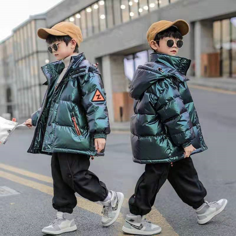 Style de l'Ouest Big Kids épais hiver Veste blanche Duck Down pour enfants