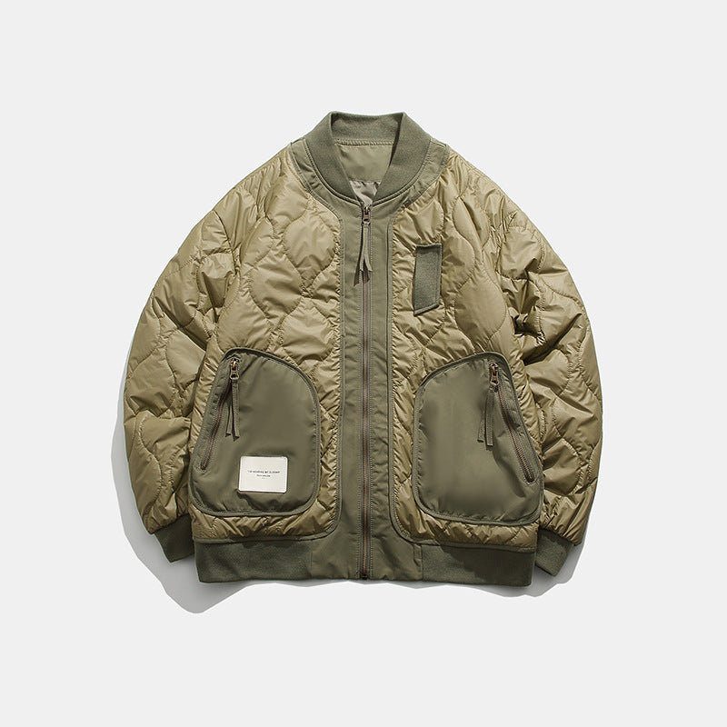 En automne et en hiver Col de baseball Veste en coton modèle gourd Veste de vol pour hommes