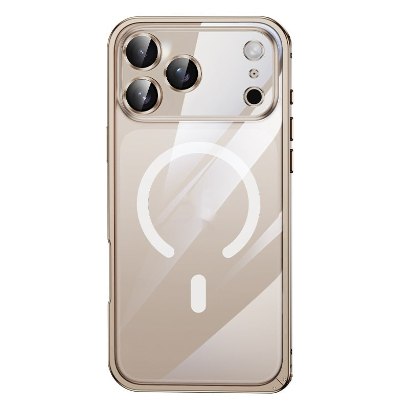 Applicable 17 boîtier de téléphone à cadre métallique Aspiration magnétique Ressort fixation transparent Eagle Ey
