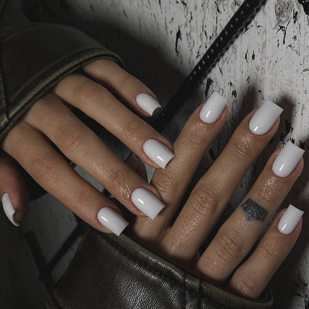 Solide-couleur Short-style Hand made Wearable Nails