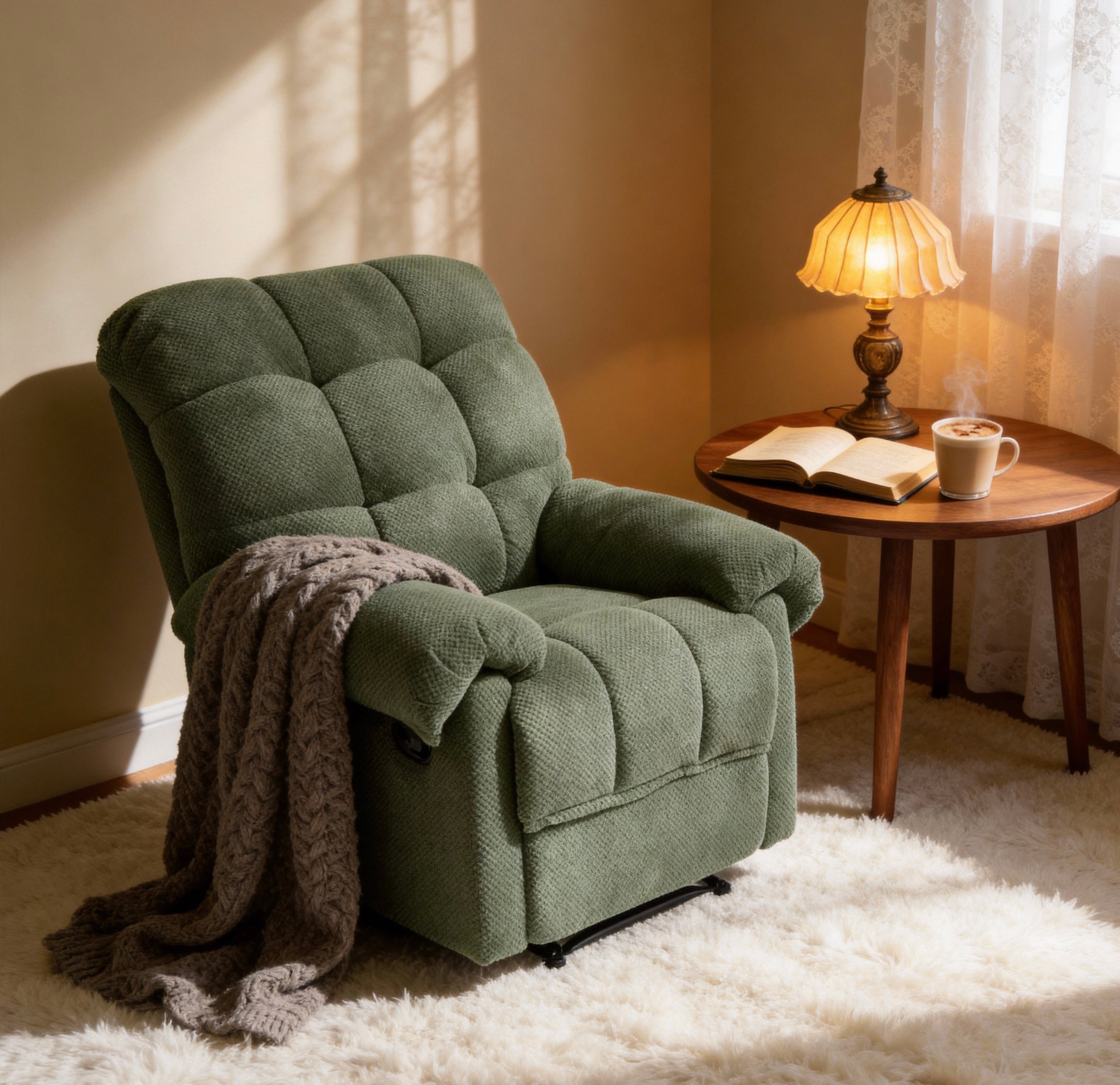 Chaise inclinatrice verte