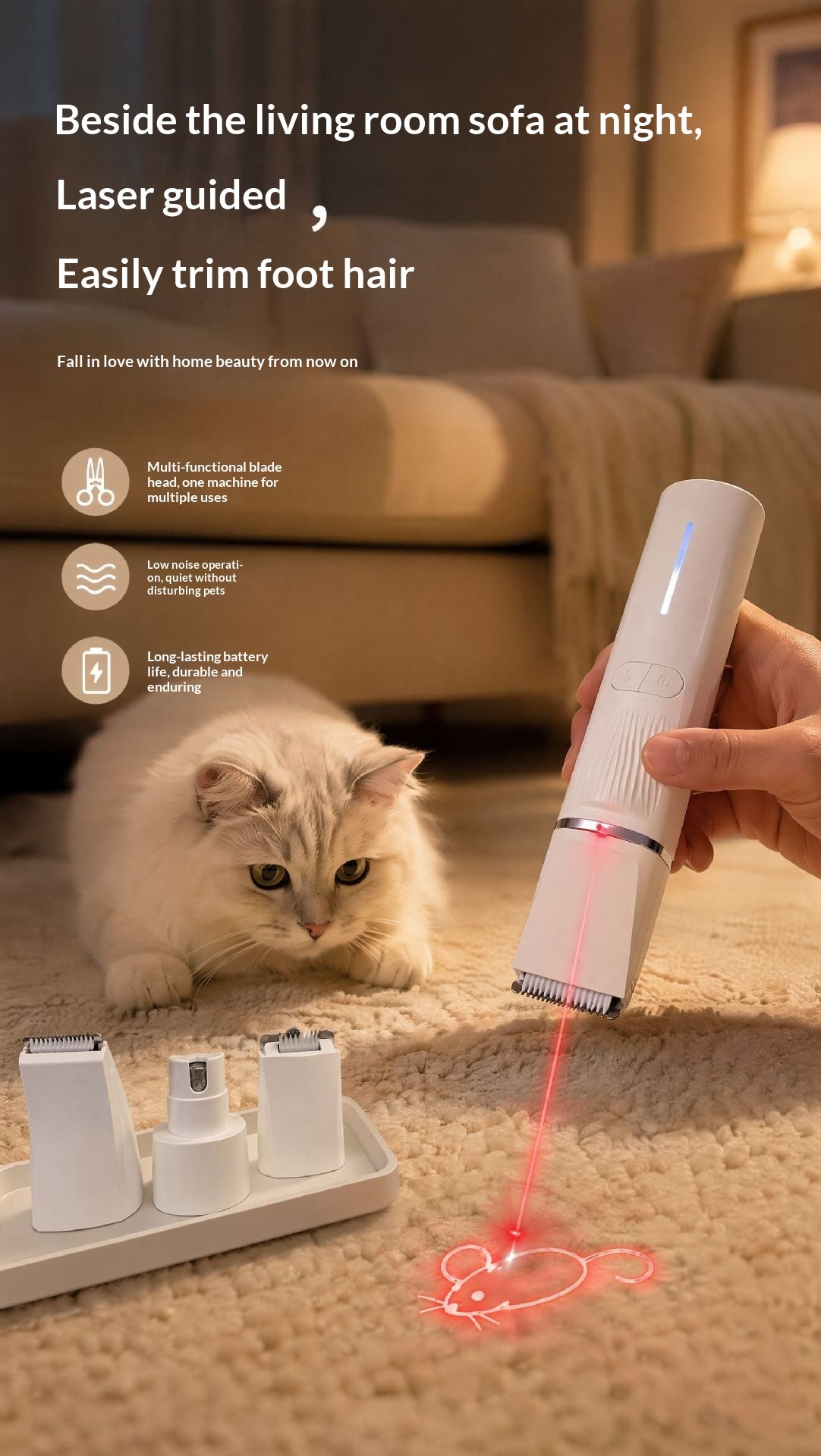 Clipper électrique pour animaux de compagnie de haute puissance & Trimeur de grooming Cat.